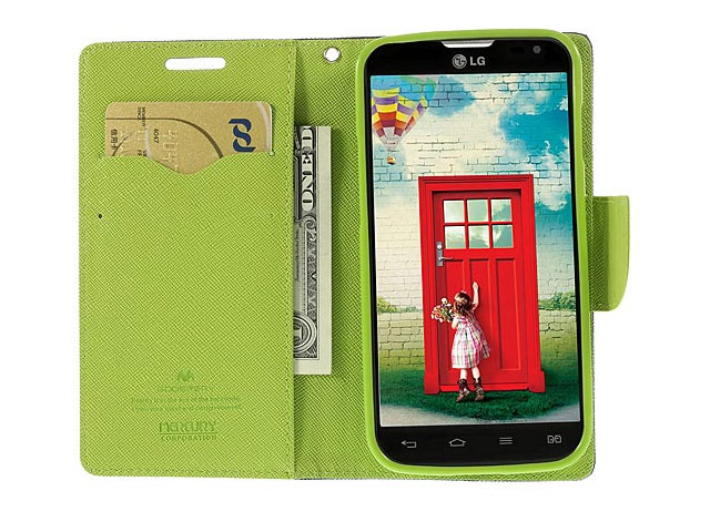 Чехол Mercury Goospery Fancy Diary Case для LG L90 D410 (синий, кожаный)