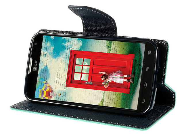 Чехол Mercury Goospery Fancy Diary Case для LG L90 D410 (голубой, кожаный)