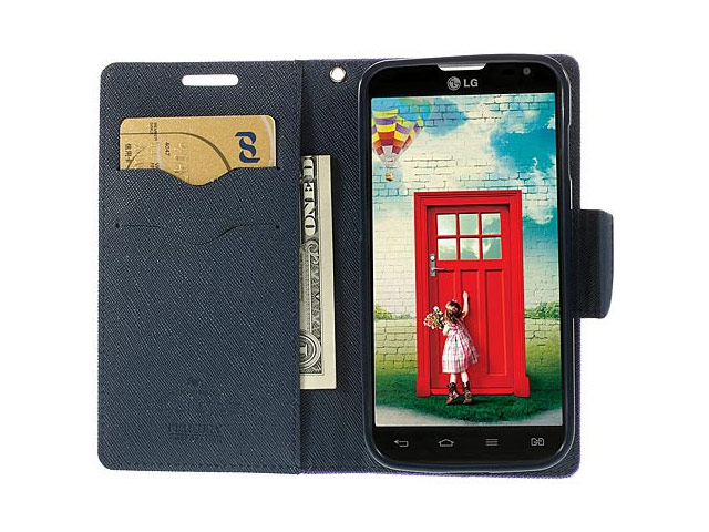 Чехол Mercury Goospery Fancy Diary Case для LG L90 D410 (фиолетовый, кожаный)