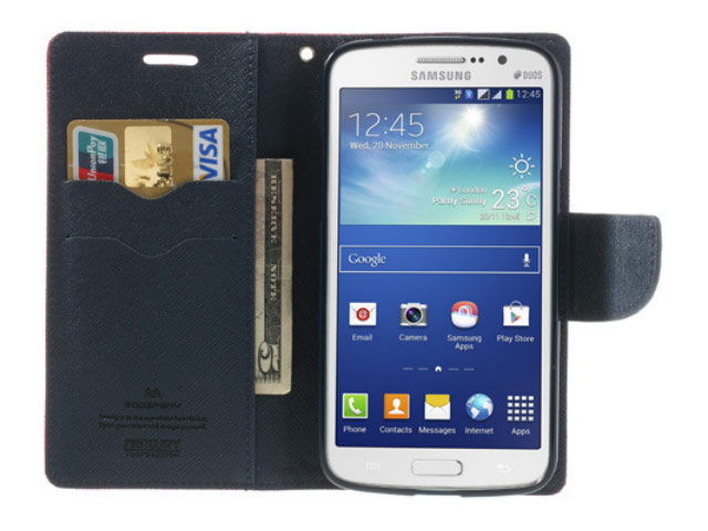 Чехол Mercury Goospery Fancy Diary Case для Samsung Galaxy Grand 2 G7106 (черный, кожаный)