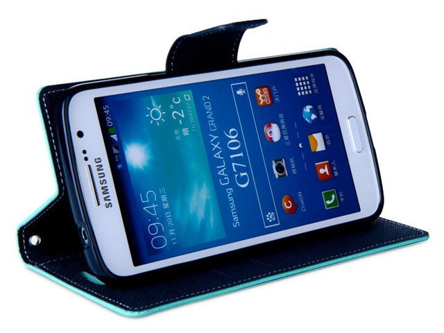 Чехол Mercury Goospery Fancy Diary Case для Samsung Galaxy Grand 2 G7106 (голубой, кожаный)