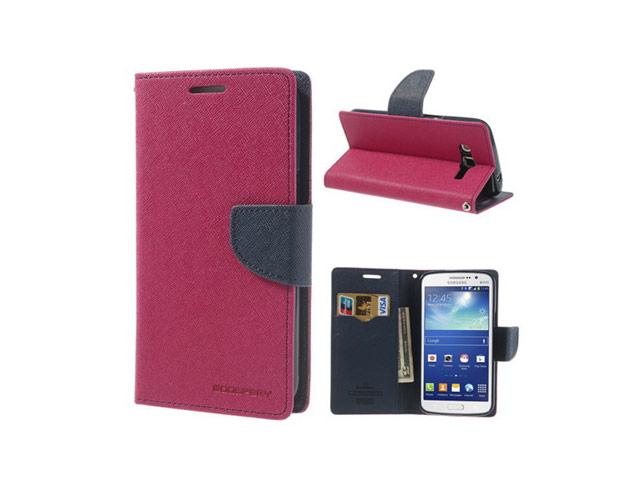 Чехол Mercury Goospery Fancy Diary Case для Samsung Galaxy Grand 2 G7106 (малиновый, кожаный)