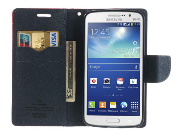Чехол Mercury Goospery Fancy Diary Case для Samsung Galaxy Grand 2 G7106 (фиолетовый, кожаный)