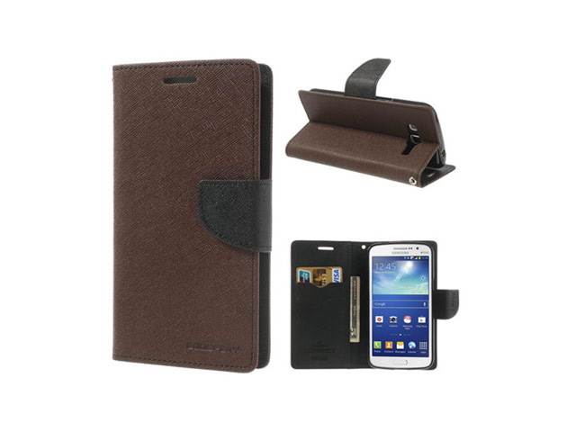 Чехол Mercury Goospery Fancy Diary Case для Samsung Galaxy Grand 2 G7106 (коричневый, кожаный)