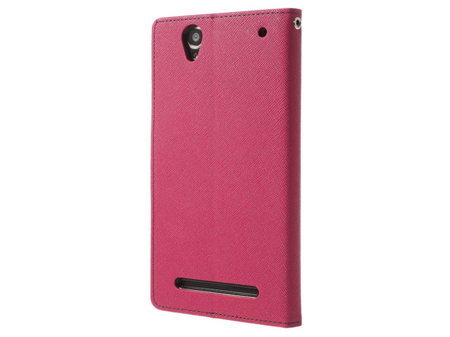 Чехол Mercury Goospery Fancy Diary Case для Sony Xperia T2 Ultra XM50h (черный, кожаный)