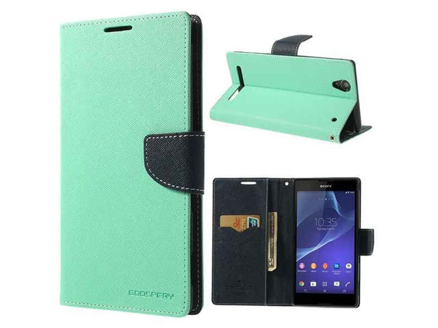 Чехол Mercury Goospery Fancy Diary Case для Sony Xperia T2 Ultra XM50h (голубой, кожаный)