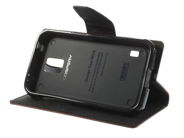 Чехол Mercury Goospery Fancy Diary Case для Samsung Galaxy S5 Active SM-G870 (черный, кожаный)