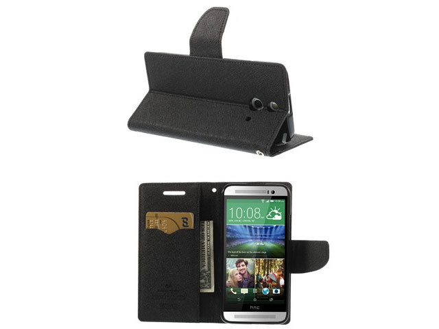 Чехол Mercury Goospery Fancy Diary Case для HTC One E8 (черный, кожаный)