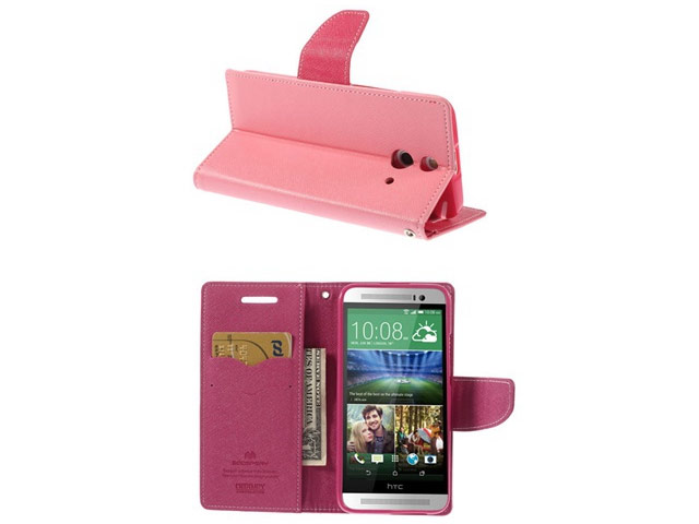 Чехол Mercury Goospery Fancy Diary Case для HTC One E8 (розовый, кожаный)