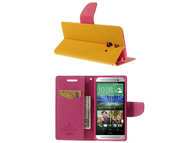 Чехол Mercury Goospery Fancy Diary Case для HTC One E8 (желтый, кожаный)