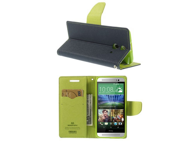 Чехол Mercury Goospery Fancy Diary Case для HTC One E8 (синий, кожаный)