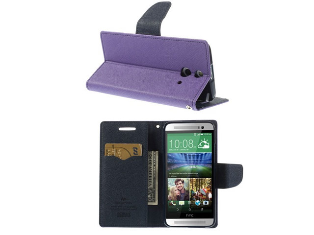 Чехол Mercury Goospery Fancy Diary Case для HTC One E8 (фиолетовый, кожаный)