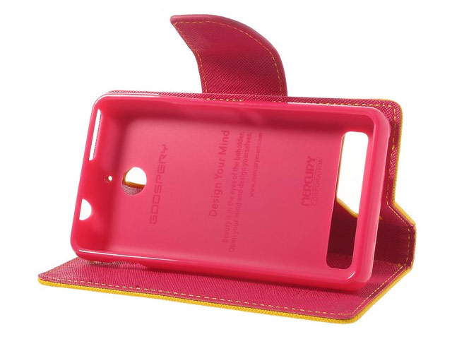 Чехол Mercury Goospery Fancy Diary Case для Sony Xperia E1 (малиновый, кожаный)