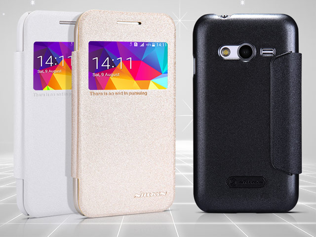 Чехол Nillkin Sparkle Leather Case для Samsung Galaxy Ace NXT G313H (черный, кожаный)