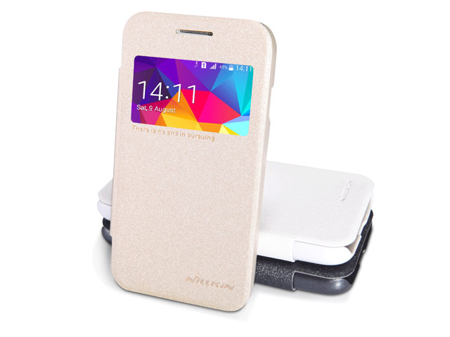 Чехол Nillkin Sparkle Leather Case для Samsung Galaxy Ace NXT G313H (черный, кожаный)