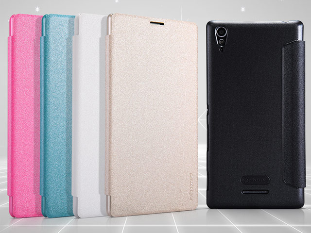 Чехол Nillkin Sparkle Leather Case для Sony Xperia T3 M50 (золотистый, кожаный)