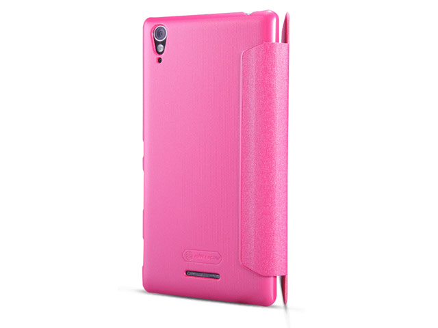 Чехол Nillkin Sparkle Leather Case для Sony Xperia T3 M50 (розовый, кожаный)