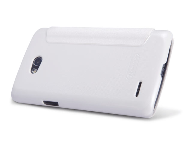 Чехол Nillkin Sparkle Leather Case для LG L80 D380 (белый, кожаный)