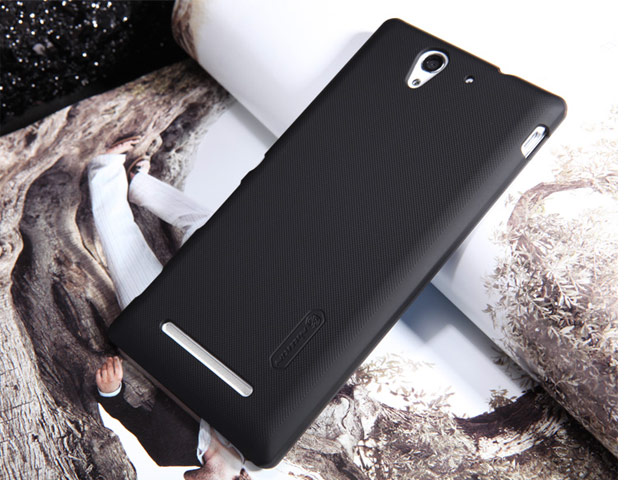 Чехол Nillkin Hard case для Sony Xperia C3 S55T (черный, пластиковый)