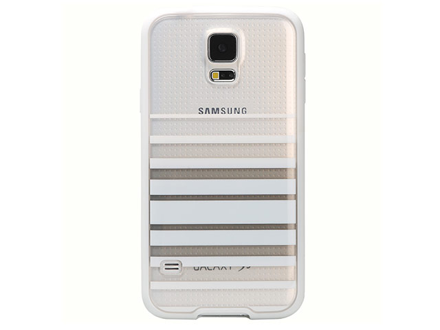 Чехол X-doria Scene Plus Case для Samsung Galaxy S5 SM-G900 (White Stripes, пластиковый)