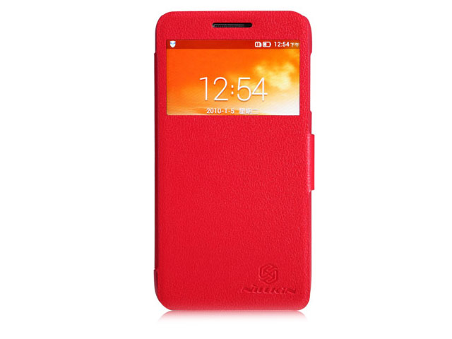 Чехол Nillkin Fresh Series Leather case для Lenovo S650 (красный, кожаный)