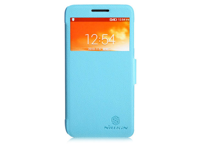 Чехол Nillkin Fresh Series Leather case для Lenovo S650 (голубой, кожаный)