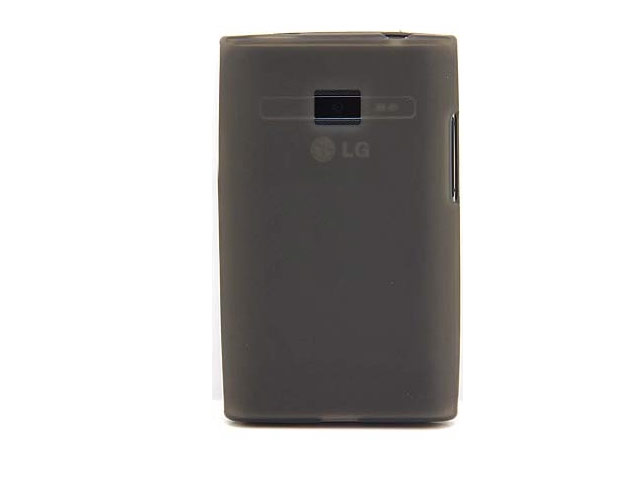 Чехол Yotrix SoftCase для LG Optimus L3 E400 (гелевый, черный)