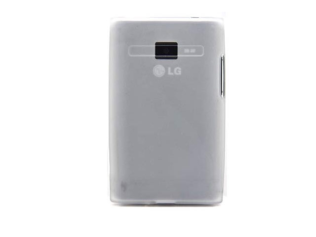 Чехол Yotrix SoftCase для LG Optimus L3 E400 (гелевый, белый)