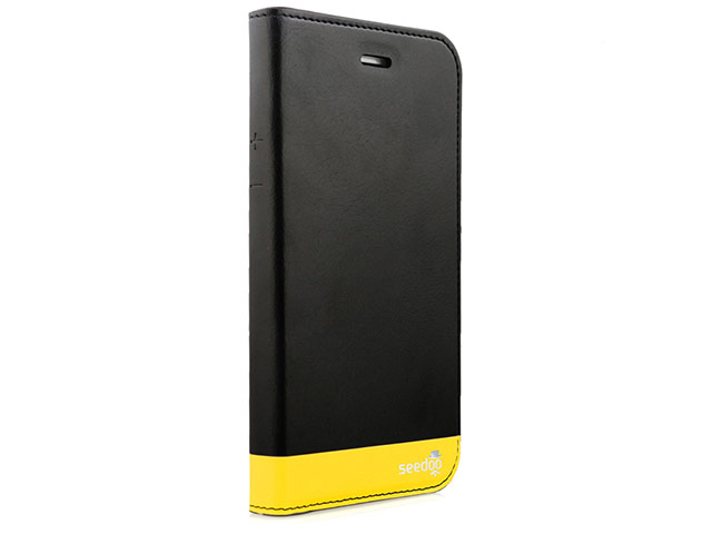 Чехол Seedoo Mag Folio case для Apple iPhone 6 (черный/желтый, кожаный)