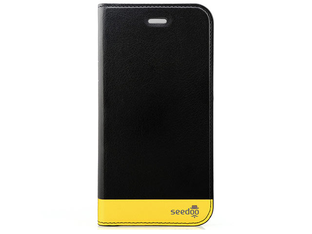 Чехол Seedoo Mag Folio case для Apple iPhone 6 (черный/желтый, кожаный)