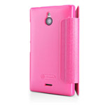 Чехол Nillkin Sparkle Leather Case для Nokia X2 (розовый, кожаный)