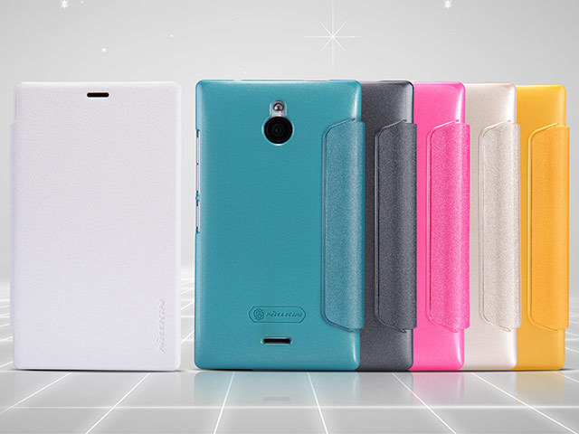 Чехол Nillkin Sparkle Leather Case для Nokia X2 (золотистый, кожаный)