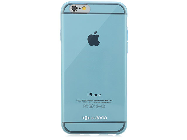 Чехол X-doria GelJacket case для Apple iPhone 6 (голубой полупрозрачный, гелевый)
