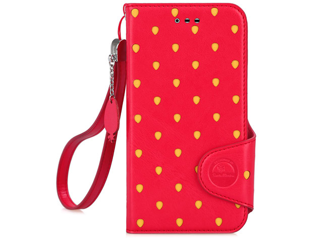 Чехол X-doria Dash Folio Fruit case для Apple iPhone 6 (красный, кожаный)