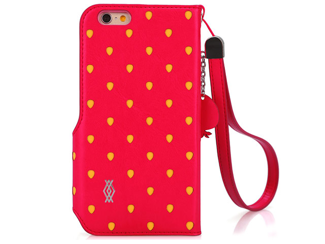 Чехол X-doria Dash Folio Fruit case для Apple iPhone 6 (красный, кожаный)
