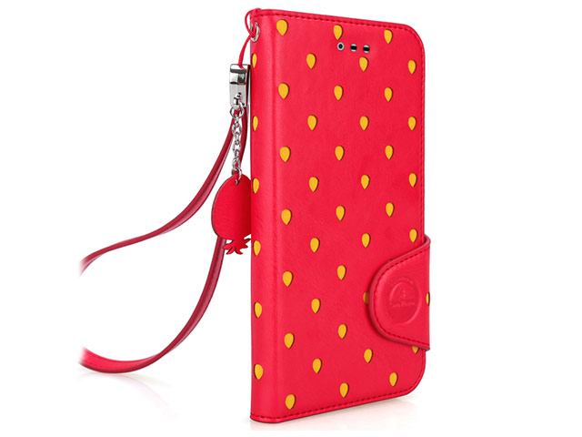 Чехол X-doria Dash Folio Fruit case для Apple iPhone 6 (красный, кожаный)