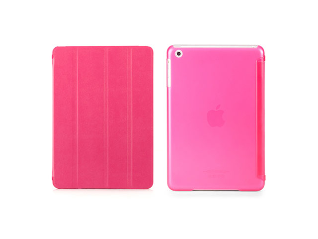 Чехол RGBMIX Smart Folding Case для Apple iPad Air (розовый, кожаный)