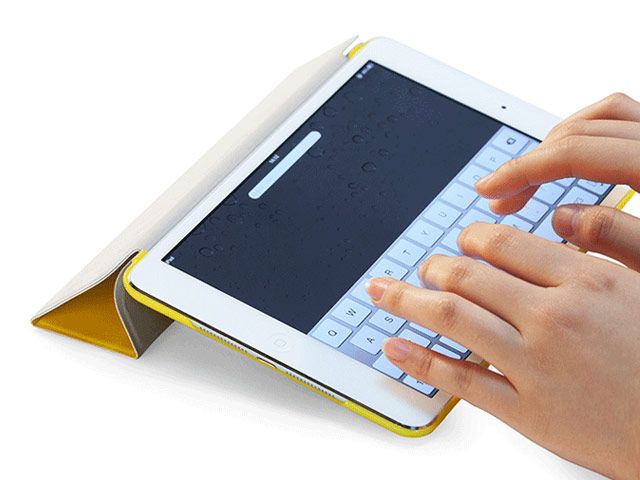 Чехол RGBMIX Smart Folding Case для Apple iPad mini/iPad mini 2 (желтый, кожаный)