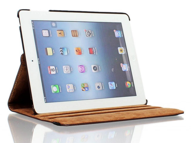 Чехол WhyNot Rotation Case для Apple iPad 2/new iPad (коричневый, кожаный) (NPG)