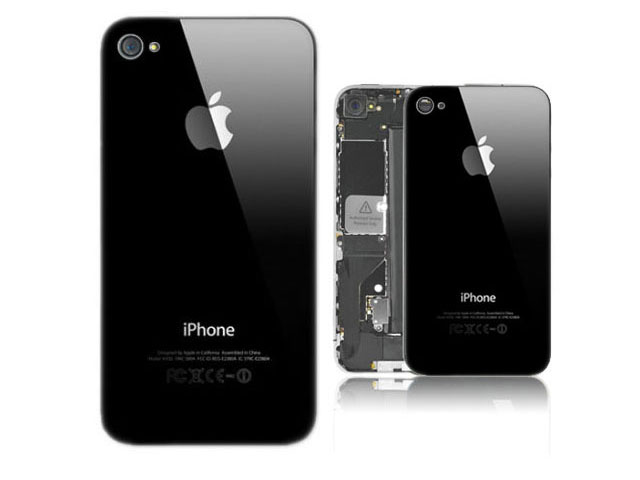Крышка задняя для Apple iPhone 4 (черная)