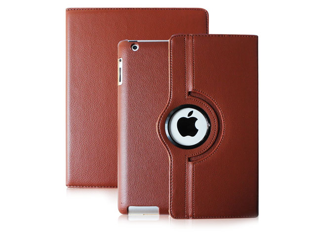 Чехол WhyNot Rotation Case для Apple iPad 2/new iPad (светло-коричневый, кожаный) (NPG)