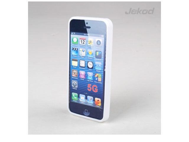 Чехол Jekod Composite case для Apple iPhone 5/5S (белый, гелевый/пластиковый)