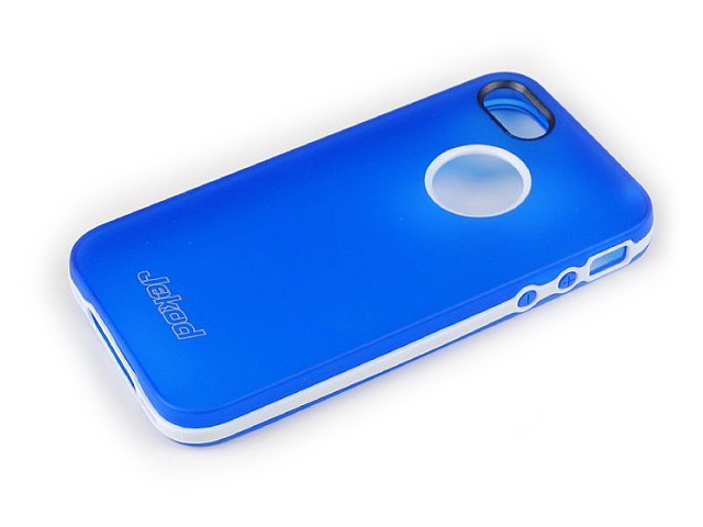 Чехол Jekod Bumper case для Apple iPhone 5/5S (голубой, гелевый/пластиковый)