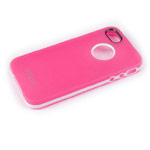Чехол Jekod Bumper case для Apple iPhone 5/5S (розовый, гелевый/пластиковый)