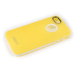Чехол Jekod Bumper case для Apple iPhone 5/5S (желтый, гелевый/пластиковый)
