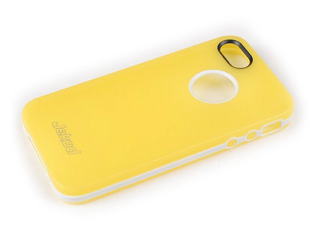 Чехол Jekod Bumper case для Apple iPhone 5/5S (желтый, гелевый/пластиковый)