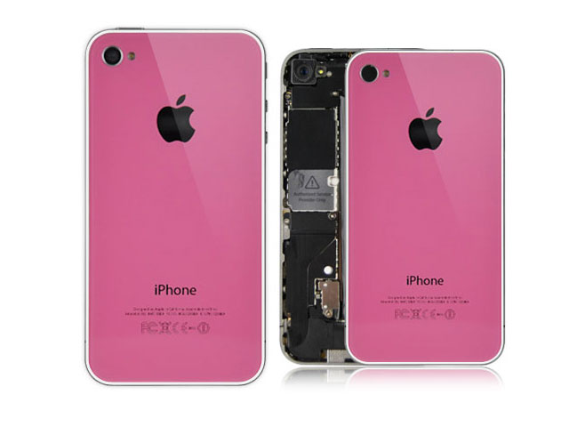Крышка задняя для Apple iPhone 4 (розовая)