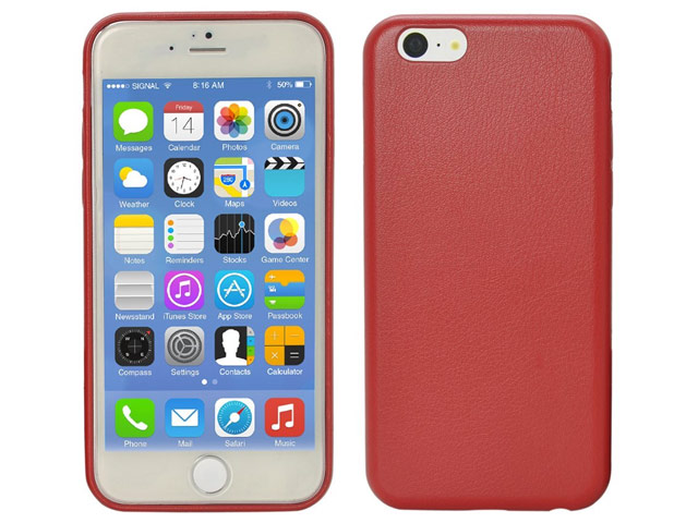 Чехол Yotrix SnapCase для Apple iPhone 6 (красный, кожаный)