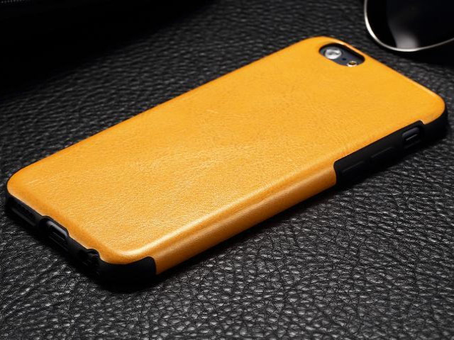 Чехол Yotrix SnapCase для Apple iPhone 6 plus (оранжевый, кожаный)