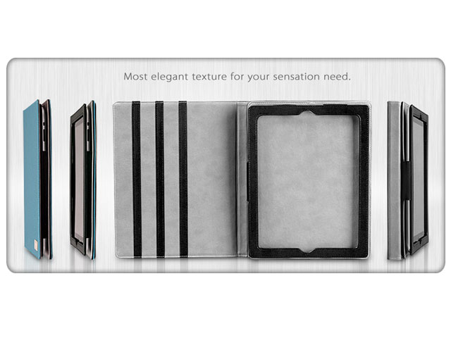 Чехол YoGo OmniBook для Apple iPad 2 (черный, кожанный)